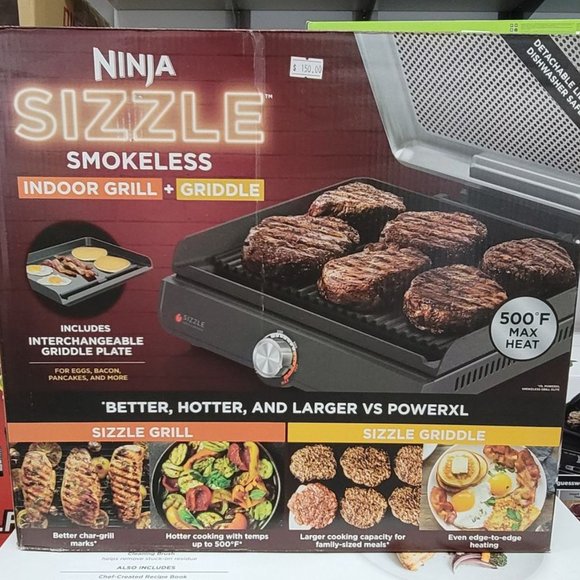 NINJA SIZZLE SMOKELESS INDOOR GRILL+GRIDDLE - Picture 2 of 3